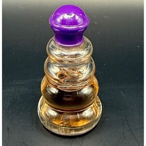 Prince Matchabelli Wind Song Miniature Perfume Bottle Purple Cap Vintage Crown
